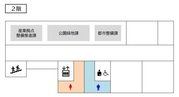 第二庁舎2階フロア図