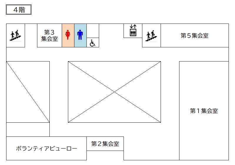 菖蒲行政センター4階フロア図